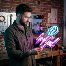 Load image into Gallery viewer, Eye of God Neon Sign, All Seeing Eye Neon Sign, Divine Eye Neon Sign
