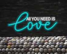 Load image into Gallery viewer, All you need is love neon sign, All you need is love led light, wedding neon sign, neon sign for lover, valentines day neon sign
