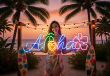 Load image into Gallery viewer, Aloha - LED Neon sign, Aloha hawaii neon sign, Man cave Aloha neon sign
