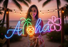 Load image into Gallery viewer, Aloha - LED Neon sign, Aloha hawaii neon sign, Man cave Aloha neon sign picture 1
