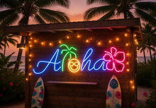 Load image into Gallery viewer, Aloha - LED Neon sign, Aloha hawaii neon sign, Man cave Aloha neon sign 30in picture 1
