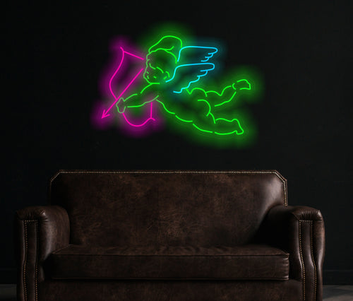 Angel of love neon sign, cupid led sign, Valentine's Day gift led light