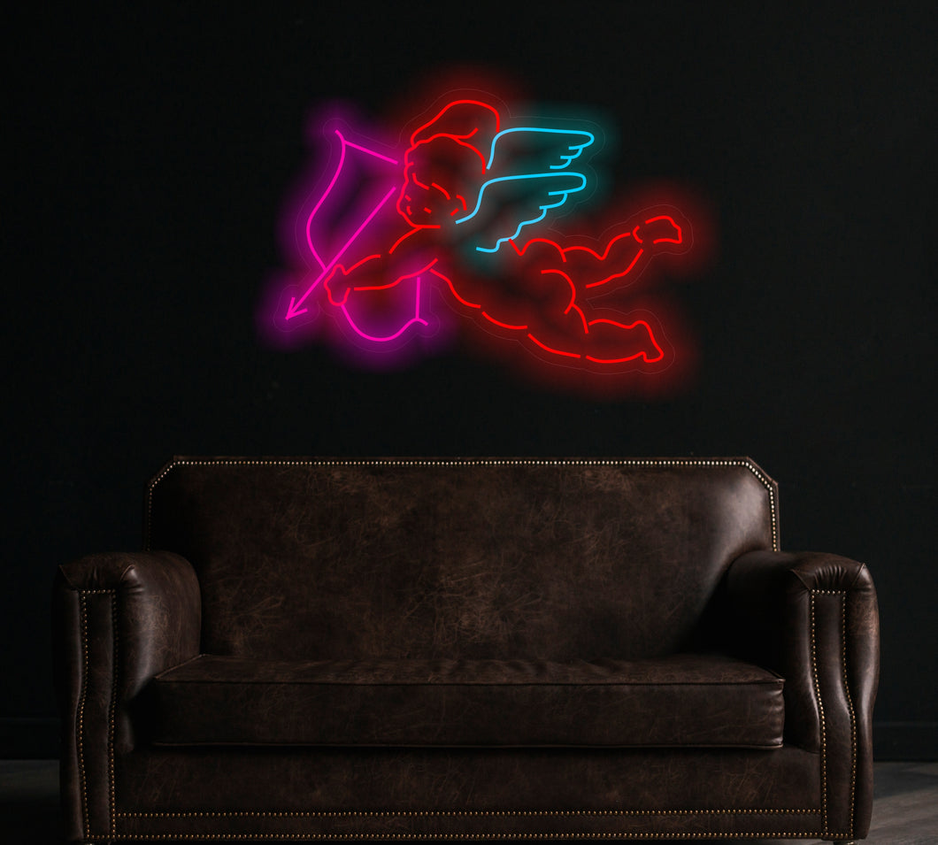 Angel of love neon sign, cupid led sign, Valentine's Day gift led