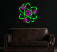 Load image into Gallery viewer, Atom - LED Neon Sign,Molecule neon sign, molecule neon light, human molecule led sign
