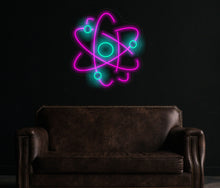 Load image into Gallery viewer, Atom - LED Neon Sign, Molecule neon sign, molecule neon light, human molecule led sign
