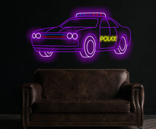 Load image into Gallery viewer, police car neon sign
