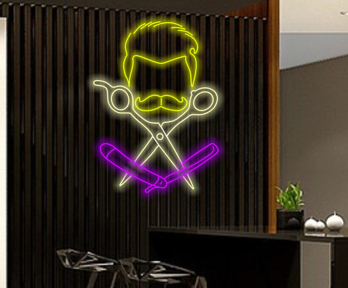 Barbershop neon sign