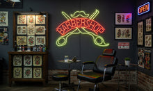 Load image into Gallery viewer, Barbershop neon sign, barber shop led light sign, barber shop sign, barbershop decor, barbershop inscription neon, business signs
