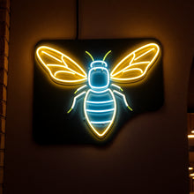 Load image into Gallery viewer, Bee Neon Sign, Honeybee neon sign, Bumblebee neon sign

