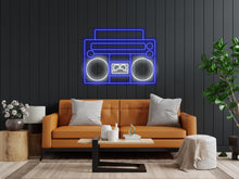 Load image into Gallery viewer, Neon Boombox Sign, Retro Neon Sign, Boombox Neon Light, Music Player Neon Sign, Hip-Hop Neon Sign, Retro Music Decor, Vintage Neon Light
