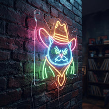 Load image into Gallery viewer, Cowboy Cat Neon Sign, Western Cat Neon Sign, Cat In Cowboy Hat Neon Sign (Copy)
