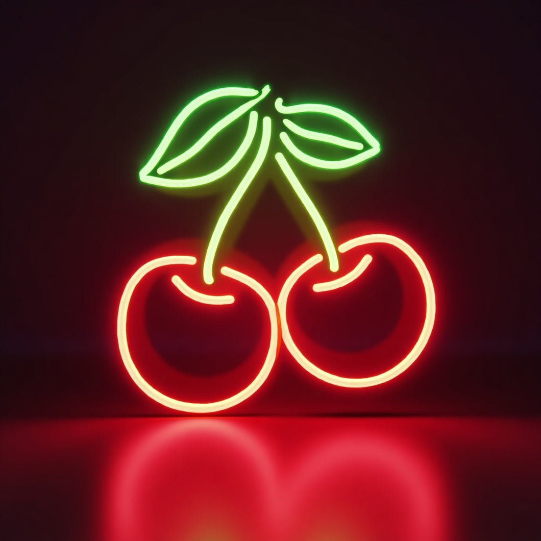 Cherry neon sign