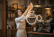 Load image into Gallery viewer, Coffee Cup Neon Sign
