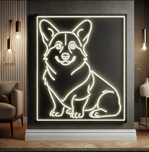 Load image into Gallery viewer, Corgi neon sign, Pembroke Welsh Corgi neon sign, Corgi Dog neon sign
