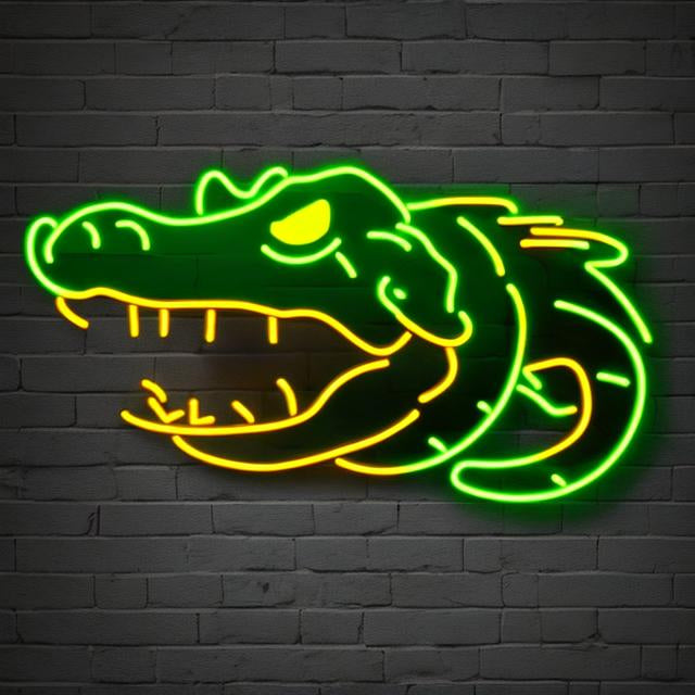 Сrocodile neon sign, Сrocodile neon light, Сrocodile led neon, Сrocodile led light