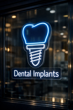 Load image into Gallery viewer, Dental Implants neon sign, Tooth Implant neon sign, Oral Surgery neon sign
