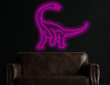 Load image into Gallery viewer, Dinosaur neon sign, Brachiosaurus neon sign, dino neon sign, animal neon sign
