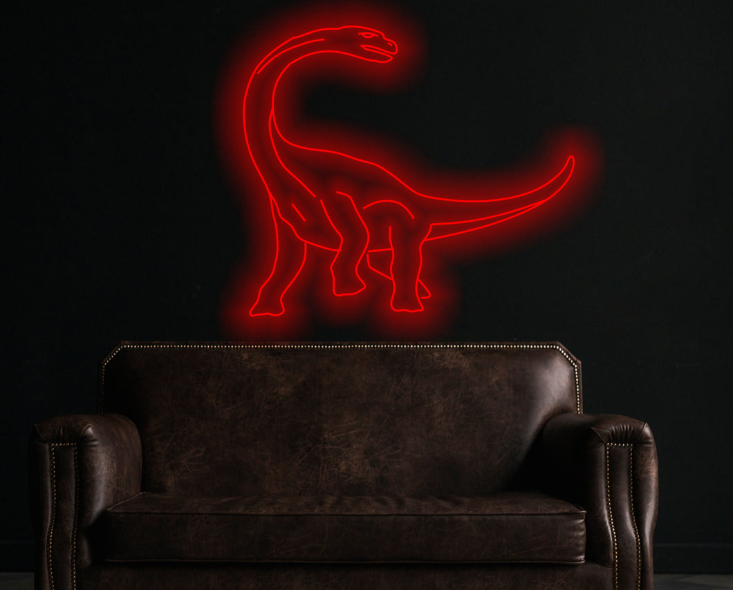 Dinosaur neon sign, Brachiosaurus neon sign, dino neon sign, animal neon sign