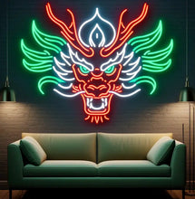 Load image into Gallery viewer, Chinese Dragon Neon Sign, Asian Dragon Neon Sign, Dragon Head Neon Sign Multicolor
