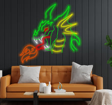 Load image into Gallery viewer, Dragon neon sign, Dragon Head Neon, Dragon Shape Neon Sign, Year of The Dragon Sign, Dragon Wall Decor Sign, New Year Decoration
