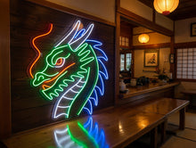 Load image into Gallery viewer, Dragon Head Neon Sign – Fiery Fantasy Wall Light For Game Room Or Studio Interior
