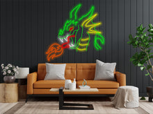 Load image into Gallery viewer, Dragon neon sign, Dragon Head Neon, Dragon Shape Neon Sign, Year of The Dragon Sign, Dragon Wall Decor Sign, New Year Decoration
