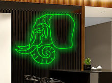 Load image into Gallery viewer, Elephant neon sign, Neon elephant wall decor, Elephant neon decoration, Neon elephant wall decor, Elephant-shaped neon sign,Neon animal sign
