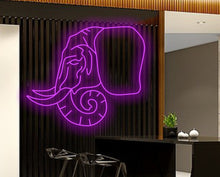Load image into Gallery viewer, Elephant neon sign, Neon elephant wall decor, Elephant neon decoration, Neon elephant wall decor, Elephant-shaped neon sign,Neon animal sign
