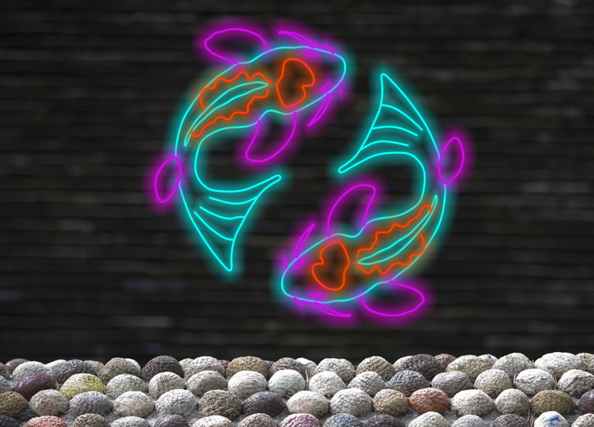 Fish koi neon sign Neon Koi Fish Koi Fish LED Neon Lights Fish Neon Ooh neon