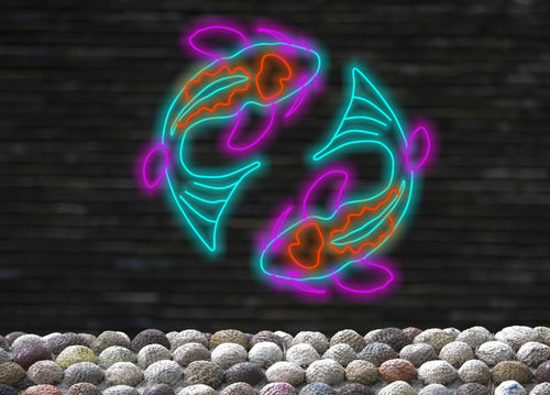 Neon sign fish koi, Neon Koi Fish, Koi Fish LED Neon Lights