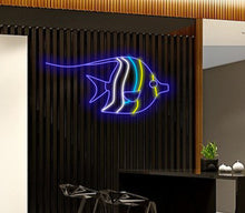 Load image into Gallery viewer, Fish neon sign, Neon fish sign, Neon tropical fish sign, Tropical fish LED sign, Tropical fish neon light, Custom neon fish sign, Tropical fish neon art
