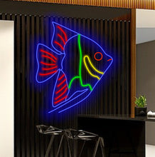 Load image into Gallery viewer, Fish neon sign, tropical fish led sign, pet shop decor led light, cute sea animal neon light
