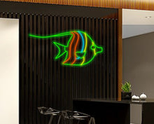 Load image into Gallery viewer, Fish neon sign, Neon fish sign, Neon tropical fish sign, Tropical fish LED sign, Tropical fish neon light, Custom neon fish sign, Tropical fish neon art

