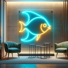 Load image into Gallery viewer, Reef Fish Neon Sign, Tropical salt water neon sign, Exotic coral neon sign
