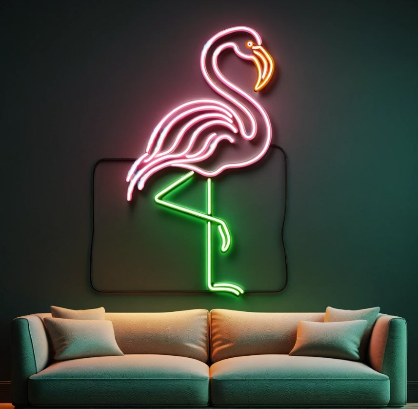Flamingo neon sign, bird Led Sign , Neon home Sign, Wall Decor, Wall Sign, animal neon sign, home neon sign, bedroom led neon sign