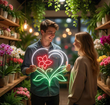 Load image into Gallery viewer, romantic neon sign, love neon sign, couple neon sign, wedding neon sign, heart neon sign
