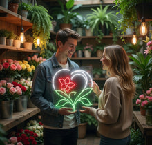 Load image into Gallery viewer, romantic neon sign, love neon sign, couple neon sign, wedding neon sign, heart neon sign
