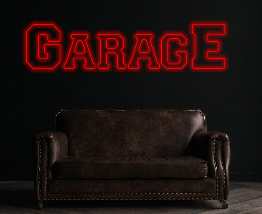 Garage neon sign, Garage led sign, Garage light up sign, Personalized garage sign for men, Garage name sign, Garage decor for men