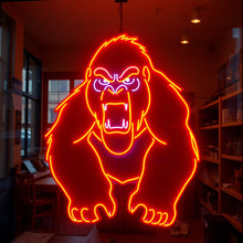 Load image into Gallery viewer, Gorilla Neon Sign – Cool Animal Neon Light for Bar, Bedroom, Man Cave or Wall Decor
