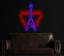 Load image into Gallery viewer, Guitar LED Neon Sign, Music Wall Decor For Home, Music Studio, Bar or Room, The best gift for rock fans
