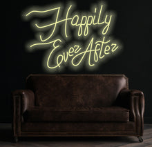 Load image into Gallery viewer, Initials Happily ever after neon sign
