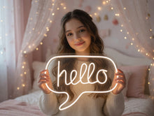 Load image into Gallery viewer, Hello neon sign, hello led light sign 45in
