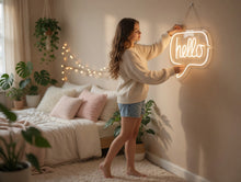 Load image into Gallery viewer, Hello neon sign, hello led light sign
