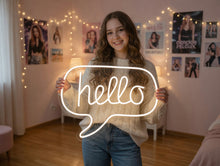 Load image into Gallery viewer, Hello neon sign, hello led light sign
