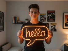 Load image into Gallery viewer, Hello neon sign, hello led light sign

