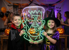 Load image into Gallery viewer, Halloween Monster Neon Sign - Creepy Gothic Wall Sign for Bar or Party and Halloween
