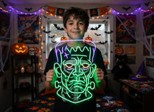 Load image into Gallery viewer, Halloween Monster Neon Sign - Creepy Gothic Wall Sign for Bar or Party and Halloween
