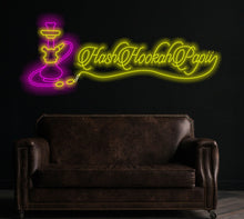 Load image into Gallery viewer, Hookah Neon Sign, Neon hookah decor, Neon sheesha sign, Neon nargile sign, Shisha bar sign
