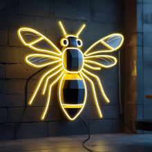 Load image into Gallery viewer, Hornet Neon Sign, fierce hornet neon sign, stinging hornet neon sign, wasp hornet neon sign
