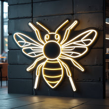 Load image into Gallery viewer, Angry Hornet Neon Sign, hornet mascot neon sign, aggressive hornet neon sign, hornet insect neon sign
